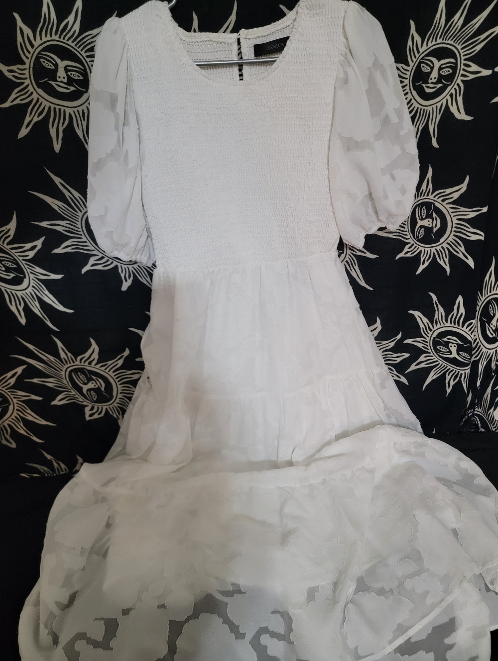 Flowy White Flower Dress